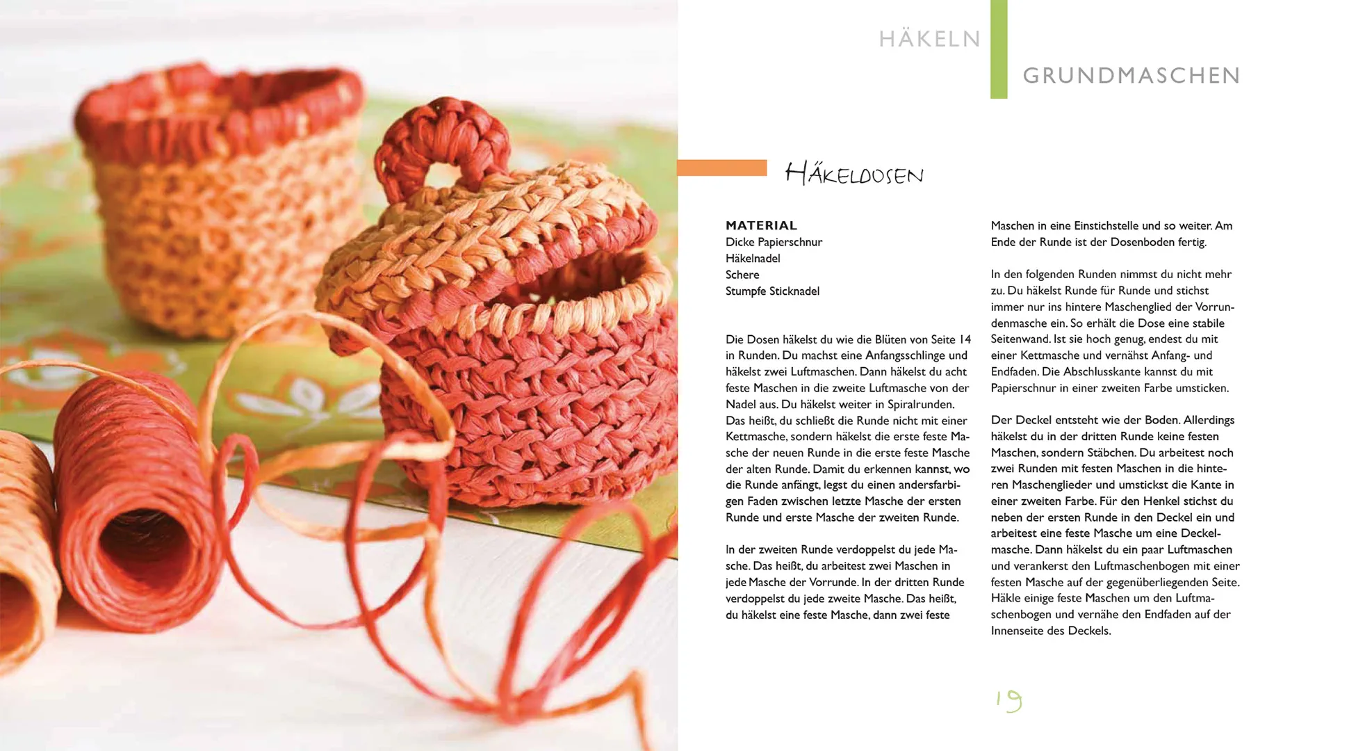 Beispielinhalt (Bild) Kinder-Werkstatt Häkeln, Stricken, Färben